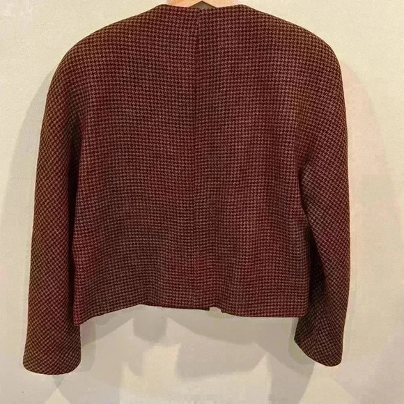 Vintage Isabel Ardee Women’s Houndstooth Wool Blazer Suit Jacket Size 8 - Picture 7 of 7